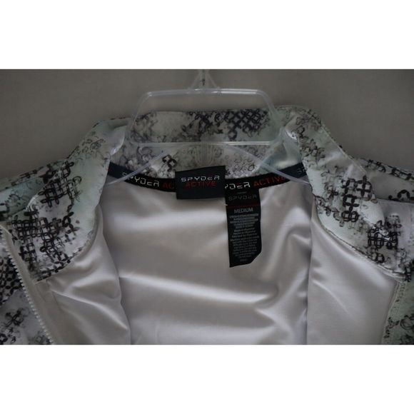 Spyder Active SP835 Women's Sz M White/Black Layered Jacket w/Thumbholes $98 - Picture 8 of 12